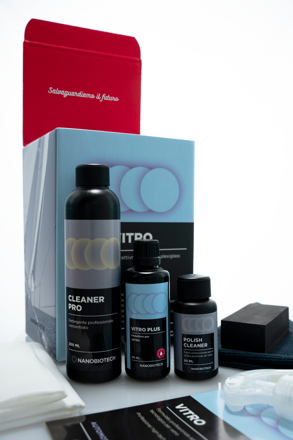 VITRO PLUS - (KIT 50ML) – Trattamento Nanotecnologico Superidrofobico per Vetri | Anti Calcare Box Doccia, Finestre e Vetrate [7]